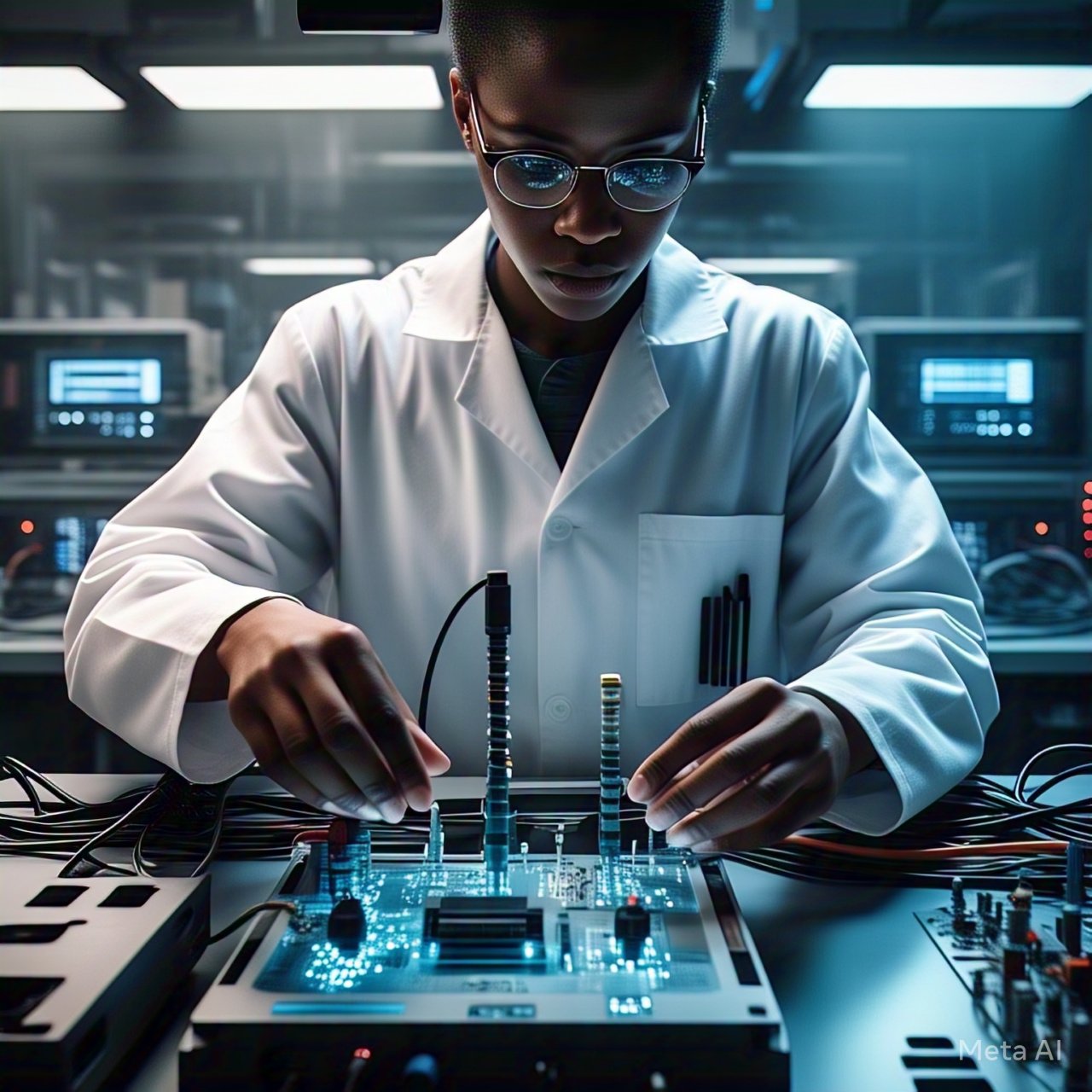 Brazo robótico neumático en línea de producción industrial